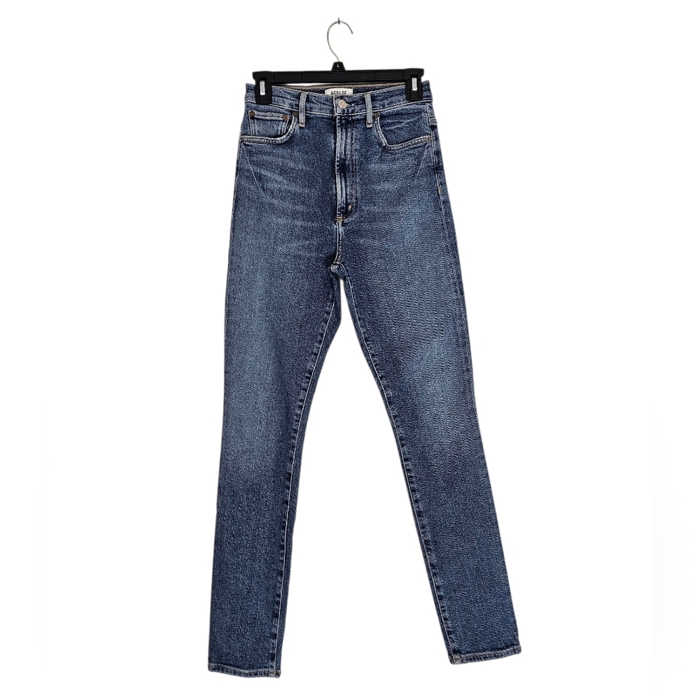 Agolde‎ Pitch Waist Skinny Ultra High Rise Skinny Ankle Blue Jeans 25 Preowned